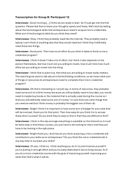 Micro-credential adoption framework for entrepreneurs