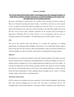 The adoption and use of information technology (IT) and audit tools in the South African audit profession