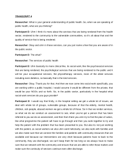 Integration of social workers in public health