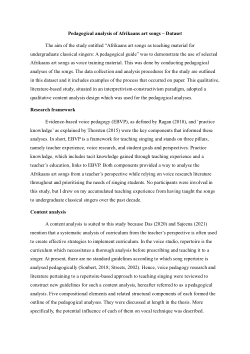 The process of pedagogically analysing selected Afrikaans art songs to facilitate vocal development in classical voice students