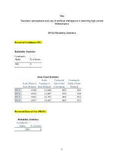 A study on teachers' perceptions and the use of artificial intelligence (AI) in teaching high school mathematics