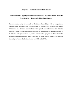Detection and prevalence of Cryptosporidium in irrigation water, soil, and fresh produce : spiking experiments and environmental monitoring