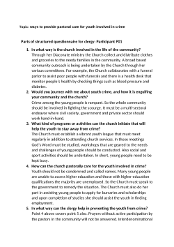 Ways to provide pastoral care for youth involved in crime