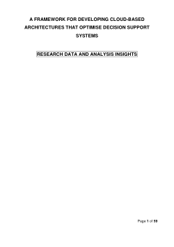 Framework to guide organisations in developing cloud-based architectures that optimise decision support systems (DSS)
