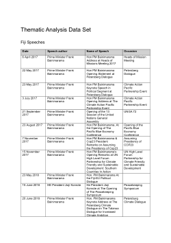 Foreign policy orientations in the Indo-Pacific : thematic coding of government speeches from Seychelles, Solomon Islands, Fiji, and Mauritius