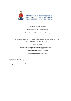 A correlational study of the Early Identification Screening Tool (EIST) and the Developmental Test of Visual Perception-3 (DTVP-3) for grade R leaners
