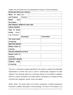 Comparative multimodal analysis of the representation of world icons in Grade 12 tourism textbooks