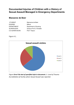 Type and frequency of injuries documented for children managed with a history of sexual assault in the emergency departments