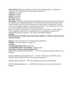 Materials examined for 'Revision of the millipede genus <i>Apheloria</i> Chamberlin, 1921 (Polydesmida, Xystodesmidae, Apheloriini)'