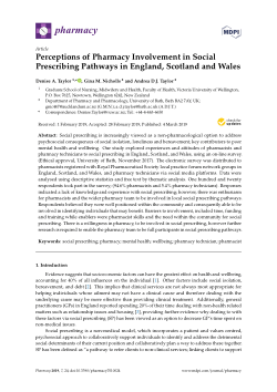Perceptions of Pharmacy Involvement in Social Prescribing Pathways in England, Scotland and Wales