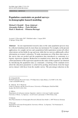 Population constraints on pooled surveys in demographic hazard modeling