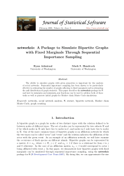 networksis: A package to simulate bipartite graphs with fixed marginals through sequential importance sampling