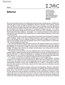Intelligent & Informed - Special Issue 24th CAADRIA