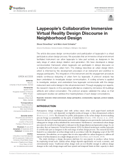 Laypeople's Collaborative Immersive Virtual Reality Design Discourse in Neighborhood Design