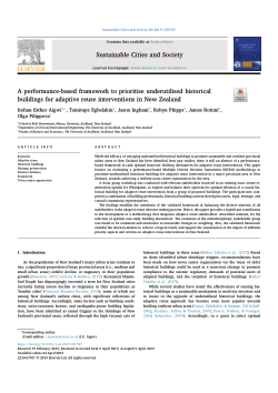A performance-based framework to prioritise underutilised historical buildings for adaptive reuse interventions in New Zealand
