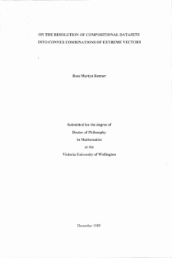 On the Resolution of Compositional Datasets into Convex Combinations of Extreme Vectors