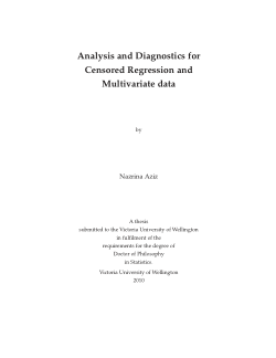 Analysis and Diagnostics for Censored Regression and Multivariate Data