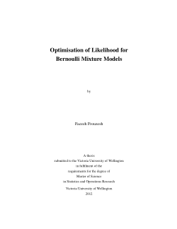 Optimisation of Likelihood for Bernoulli Mixture Models