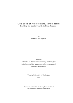 One dose of Architecture, taken daily: Building for Mental Health in New Zealand