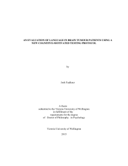 An evaluation of language in brain tumour patients using a new cognitive-motivated testing protocol