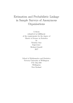 Estimation and Probabilistic Linkage in Sample Surveys of Anonymous Organisations