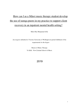 How can I as a Māori music therapy student develop the use of taonga puoro in my practice to support client recovery in an inpatient mental health setting?