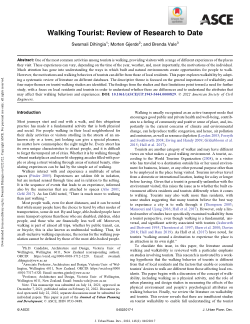 Walking Tourist: Review of Research to Date
