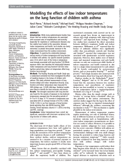 Modelling the effects of low indoor temperatures on the lung function of children with asthma