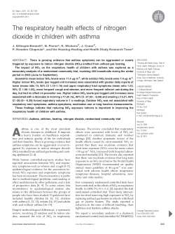 The respiratory health effects of nitrogen dioxide in children with asthma