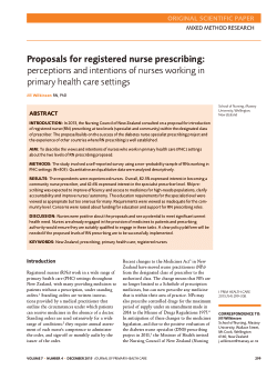 Proposals for registered nurse prescribing: perceptions and intentions of nurses working in primary health care settings