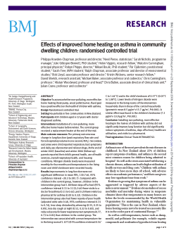 Effects of improved home heating on asthma in community dwelling children: randomised controlled trial