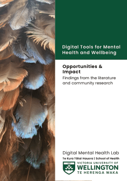 DigitalTools for Mental Health and Wellbeing: Opportunities & Impact. Findings from the literature and community research