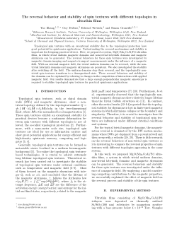 Reversal behavior and stability of spin textures with different topologies in ultrathin films
