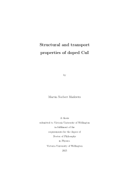 Structural and transport properties of doped CuI