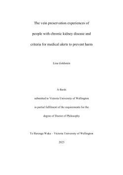 The vein preservation experiences of people with chronic kidney disease and criteria for medical alerts to prevent harm