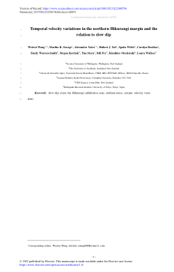 Temporal velocity variations in the northern Hikurangi margin and the relation to slow slip