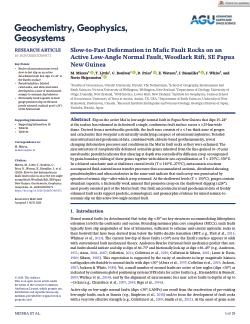 Slow-to-Fast Deformation in Mafic Fault Rocks on an Active Low-Angle Normal Fault, Woodlark Rift, SE Papua New Guinea