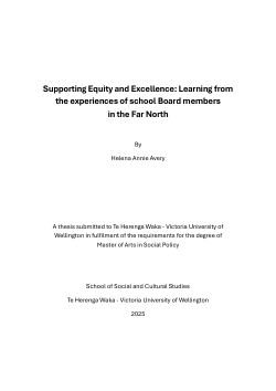 Supporting Equity and Excellence: Learning from the experiences of school Board members in the Far North