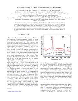 Raman signatures of cation vacancies in rare earth nitrides