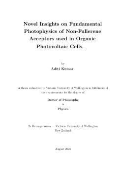 Novel Insights on Fundamental Photophysics of Non-Fullerene Acceptors used in Organic Photovoltaic Cells.