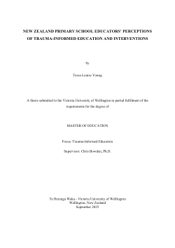 New Zealand Primary School Educators' Perceptions of Trauma-Informed Education and Interventions