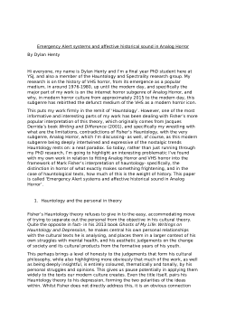 Emergency Alert systems and affective historical sound in Analog Horror