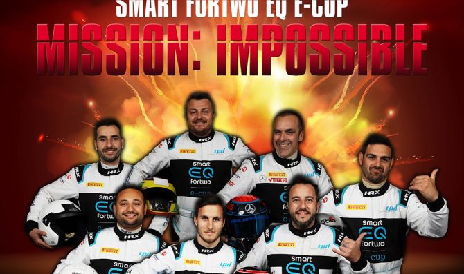 La smart e-cup torna in pista a Vallelunga con tutta la tecnologia dell’EQ Park