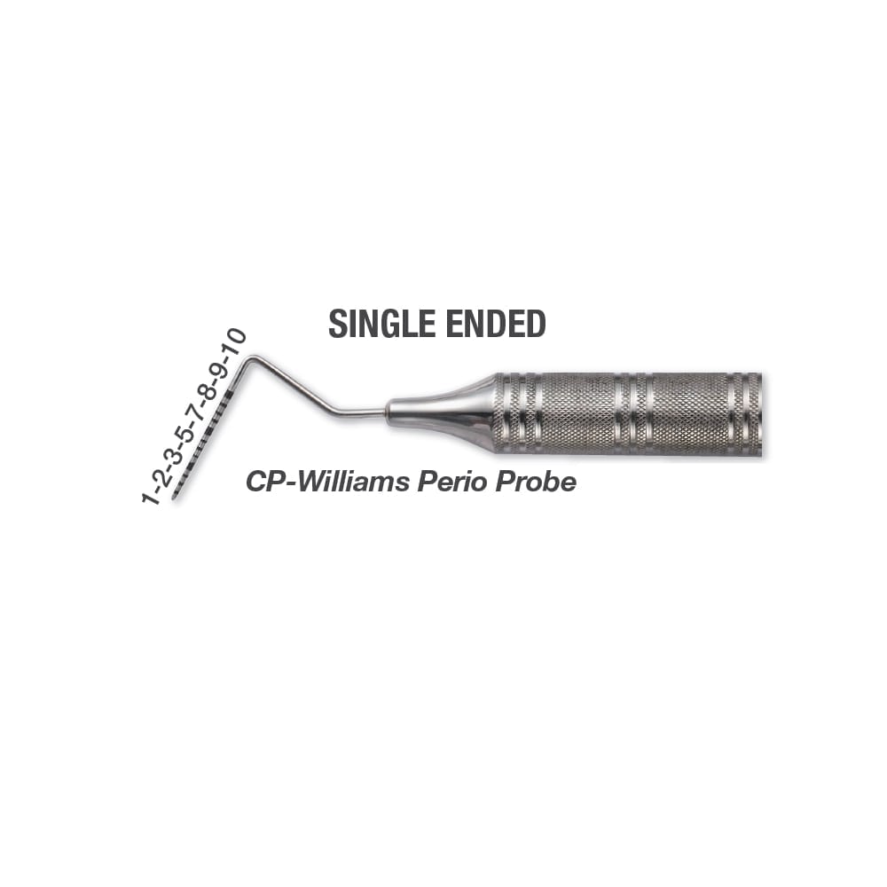 XL CP/Williams Single Ended Marked Perio Probe with Hollow Handle