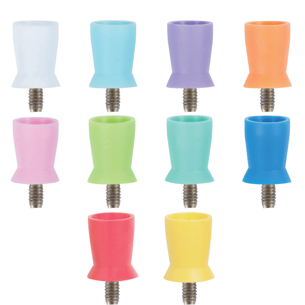 Standard ScrewIn Prophy Cups Ribbed and bed Premium Plus