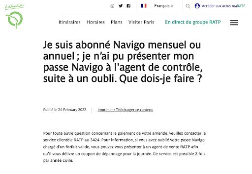 我的Navigo又又又忘带了,但我不怕嘿嘿嘿