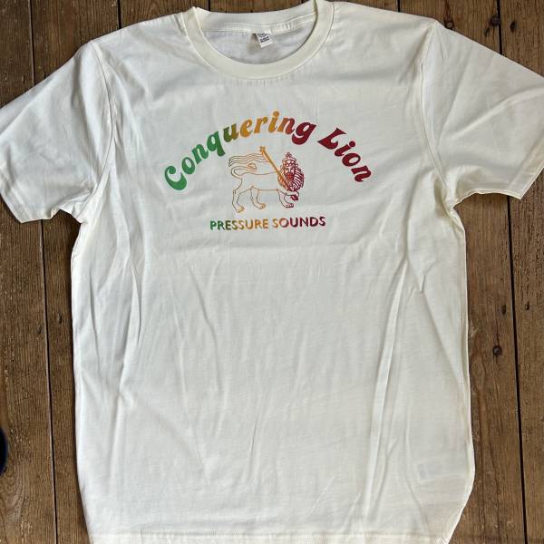 Pressure Sounds T shirt &ndash; Conquering Lion ecru/tri-blend