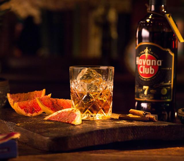 Recept na koktejl 7 Sips Grapefruit and Cinnamon Havana Club