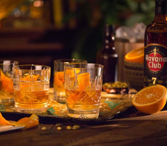 Rum old fashioned for many cocktail recipe Cocktail recipe Havana club