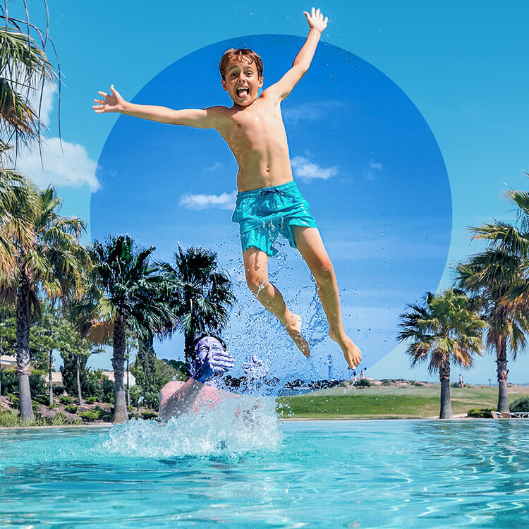 Photograph: family in swimmingpool